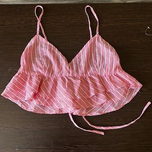 Cute candy striped crop top.